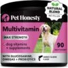 PetHonesty Multi Vitamin Max Strength Smoked Salmon Flavored Soft Chews All-In-One Vitamin Dog Supplement, 90 Count