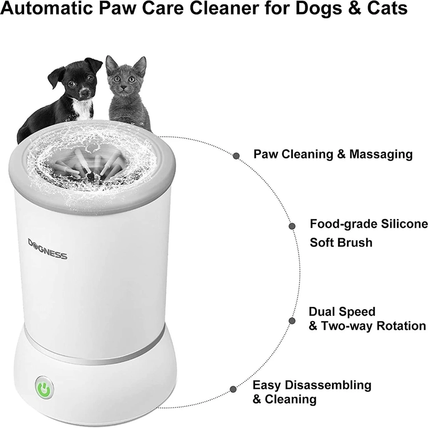 DOGNESS Automatic Cat & Dog Pet Paw Cleaner & Massager, Small/Medium 7 DOGNESS Automatic Cat & Dog Pet Paw Cleaner & Massager, Small/Medium - Image 7