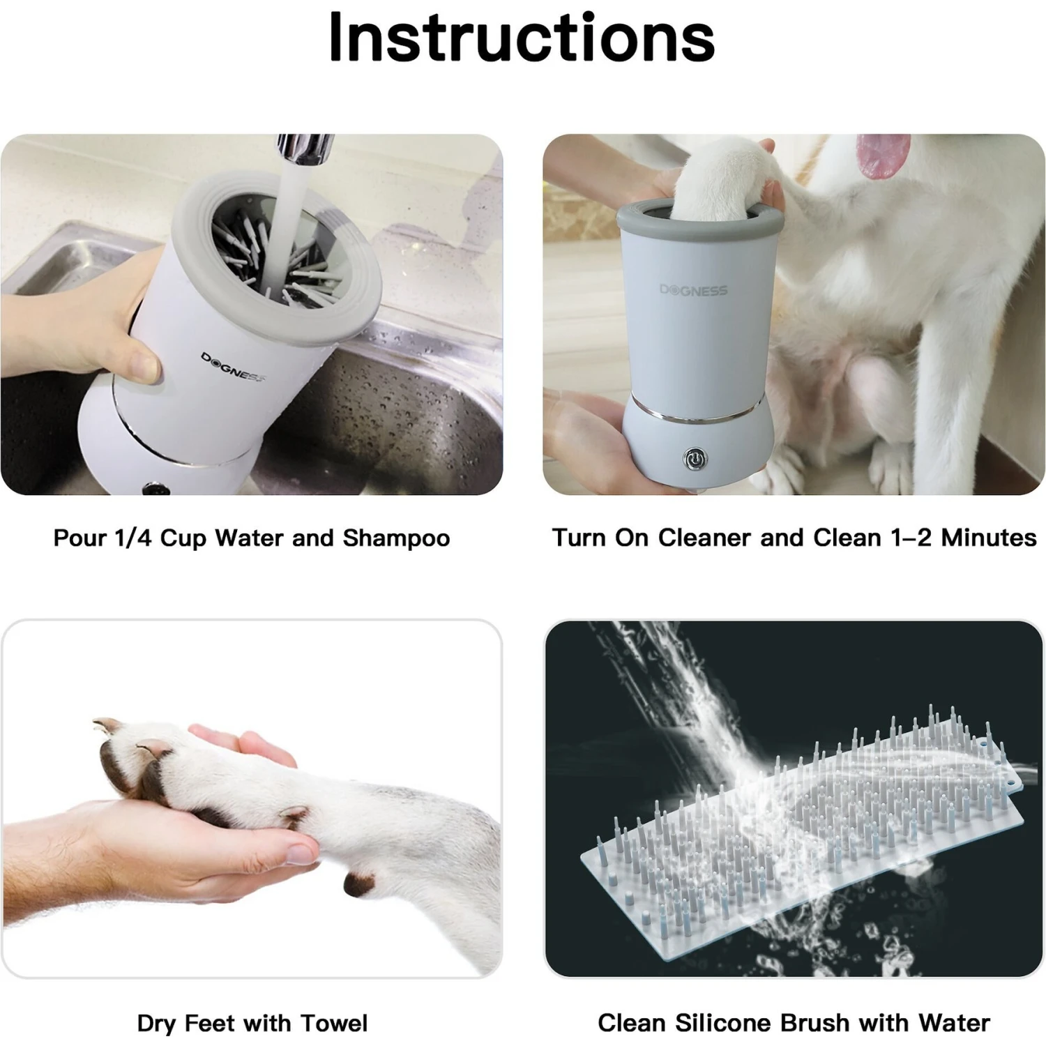 DOGNESS Automatic Cat & Dog Pet Paw Cleaner & Massager, Small/Medium 8 DOGNESS Automatic Cat & Dog Pet Paw Cleaner & Massager, Small/Medium - Image 8