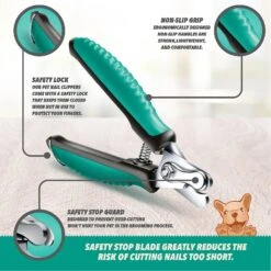 Ruff 'N Ruffus Self-Cleaning Pet Slicker Brush & Nail Clippers, Aqua -Pet Wellness 328853 PT5. AC SS1800 V1633394288