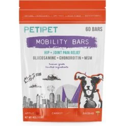 PETIPET Mobility Bars Hip & Joint Pain Relief Dog Supplement