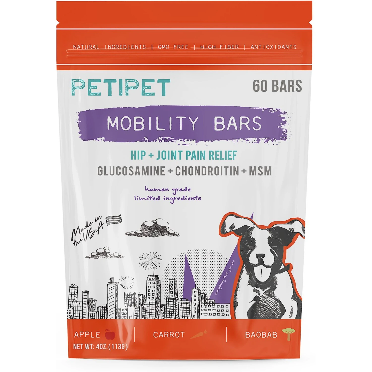 PETIPET Mobility Bars Hip & Joint Pain Relief Dog Supplement 1 PETIPET Mobility Bars Hip & Joint Pain Relief Dog Supplement