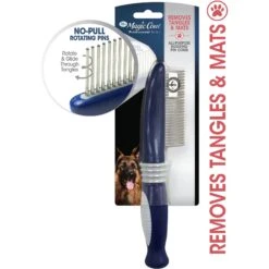 Four Paws Magic Coat Professional Series Rotating Pin Dog Comb, Blue -Pet Wellness 329426 PT2. AC SS1800 V1634680881
