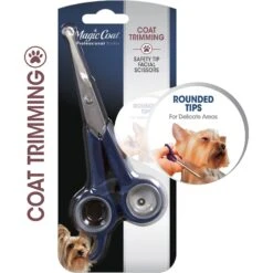 Four Paws Magic Coal Professional Series Safety Tip Facial Dog Scissors, Blue -Pet Wellness 329434 PT2. AC SS1800 V1634678816