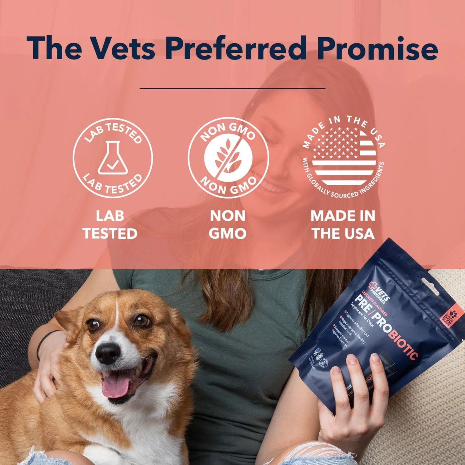 Vets Preferred Pre/Probiotic Chicken Flavored Powder Digestive Supplement For Dogs, 30 Count 7 Vets Preferred Pre/Probiotic Chicken Flavored Powder Digestive Supplement For Dogs, 30 Count - Image 7