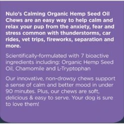 Nulo Calming Soft Chew Dog Supplement, 90 Count 15 Nulo Calming Soft Chew Dog Supplement, 90 Count -Pet Wellness 331262 PT6. AC SS1800 V1638466407