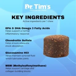 Dr. Tim's Synovial Flex Advanced Chicken Flavor Mini Joint Mobility Dog Supplement, 60 Count -Pet Wellness 332437 PT3. AC SS1800 V1635281803