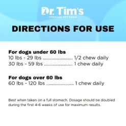Dr. Tim's Synovial Flex Advanced Chicken Flavor Mini Joint Mobility Dog Supplement, 60 Count -Pet Wellness 332437 PT4. AC SS1800 V1635281778