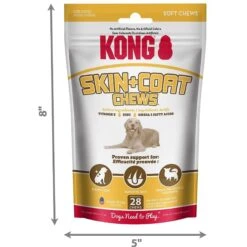 KONG Soft Chew Skin & Coat Supplement For Dogs -Pet Wellness 332468 PT5. AC SS1800 V1633387075