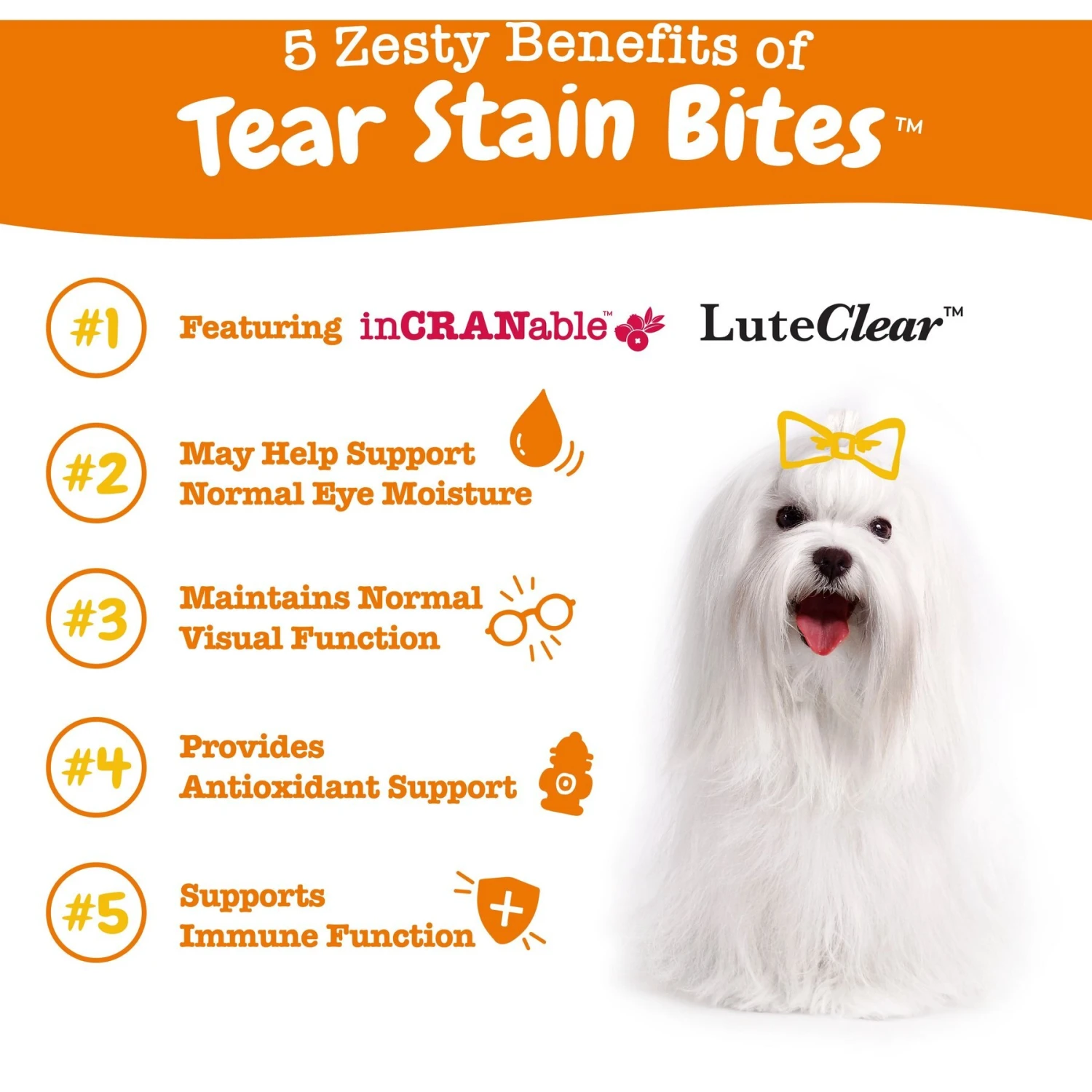 Zesty Paws Tear Stain Bites Chicken Flavored Soft Chews Supplement For Dogs 3 Zesty Paws Tear Stain Bites Chicken Flavored Soft Chews Supplement For Dogs - Image 3