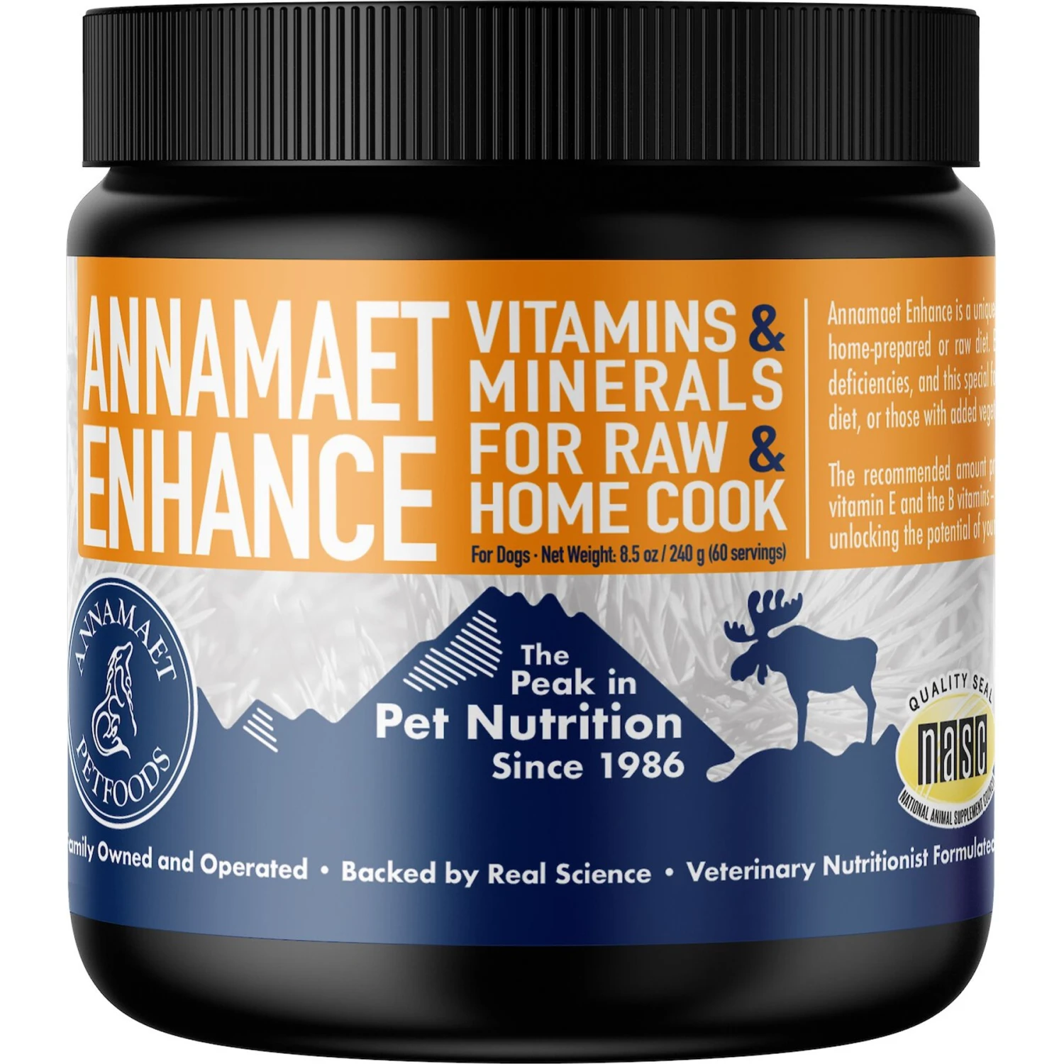 Annamaet Enhance Raw & Home Cook Meal Dog Vitamin & Mineral Supplement, 8.5-oz 1 Annamaet Enhance Raw & Home Cook Meal Dog Vitamin & Mineral Supplement, 8.5-oz