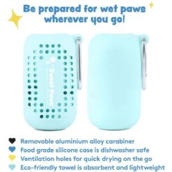 Sweet Paws Perfect Paws Portable Dog Towel -Pet Wellness 336433 PT3. AC SS1800 V1658190362