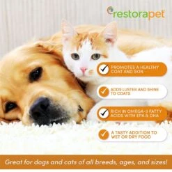 RestoraPet Skin + Coat Support Essentials Wild Alaskan Salon Oil Supplement For Dogs 10 RestoraPet Skin + Coat Support Essentials Wild Alaskan Salon Oil Supplement For Dogs -Pet Wellness 338524 PT2. AC SS1800 V1635523897