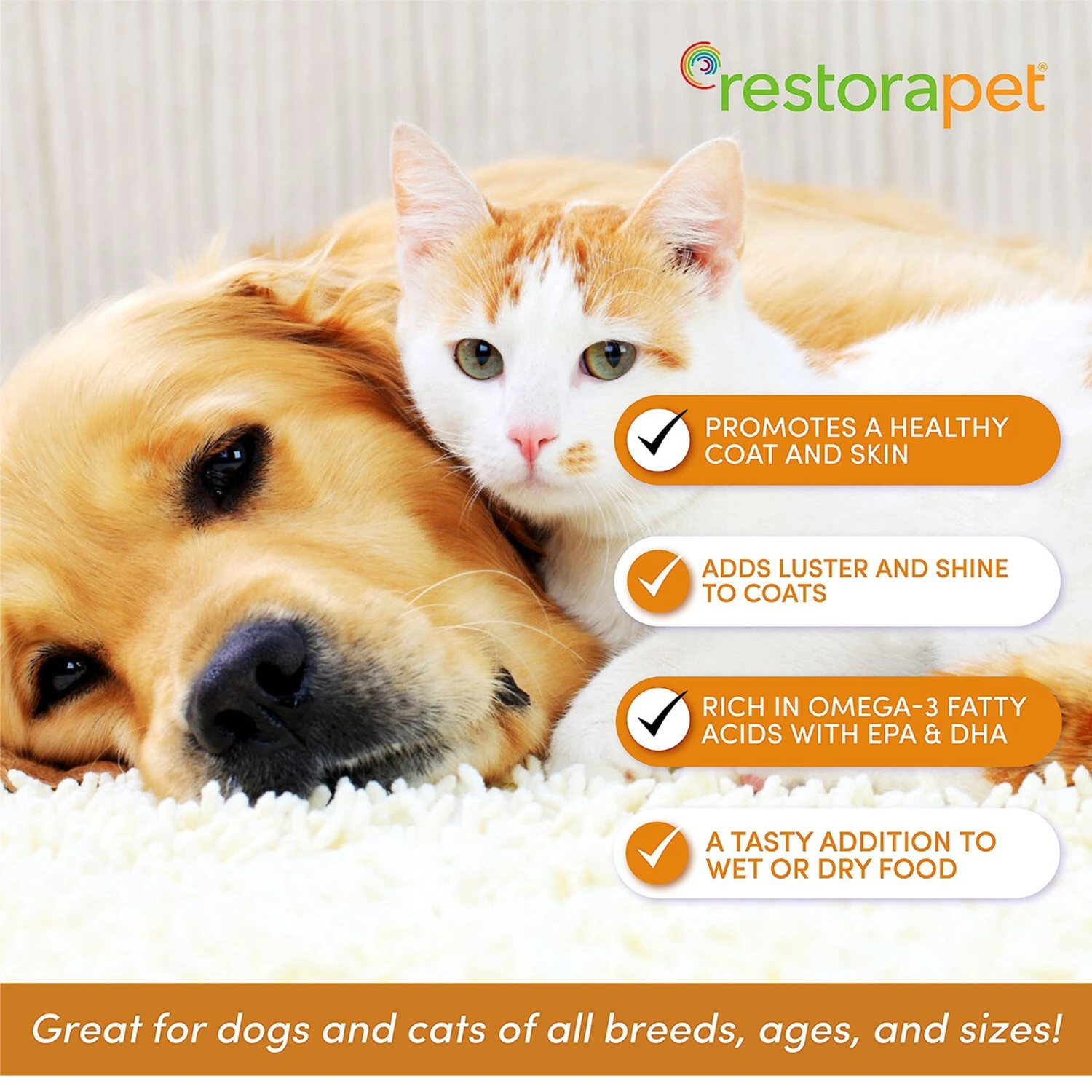 RestoraPet Skin + Coat Support Essentials Wild Alaskan Salon Oil Supplement For Dogs 3 RestoraPet Skin + Coat Support Essentials Wild Alaskan Salon Oil Supplement For Dogs - Image 3