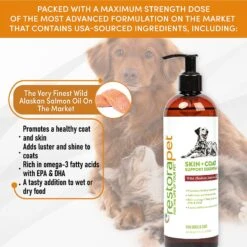 RestoraPet Skin + Coat Support Essentials Wild Alaskan Salon Oil Supplement For Dogs 11 RestoraPet Skin + Coat Support Essentials Wild Alaskan Salon Oil Supplement For Dogs -Pet Wellness 338524 PT3. AC SS1800 V1635523899