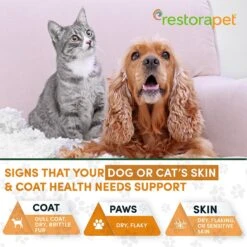 RestoraPet Skin + Coat Support Essentials Wild Alaskan Salon Oil Supplement For Dogs 12 RestoraPet Skin + Coat Support Essentials Wild Alaskan Salon Oil Supplement For Dogs -Pet Wellness 338524 PT4. AC SS1800 V1635522098