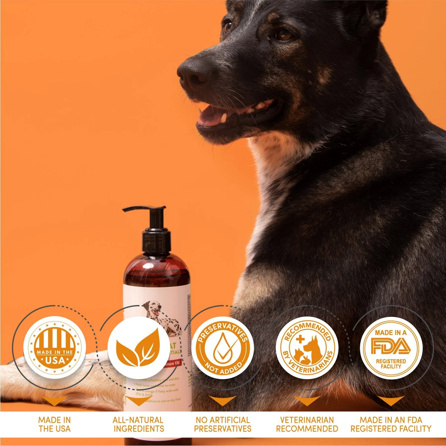RestoraPet Skin + Coat Support Essentials Wild Alaskan Salon Oil Supplement For Dogs 8 RestoraPet Skin + Coat Support Essentials Wild Alaskan Salon Oil Supplement For Dogs - Image 8