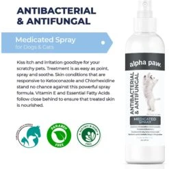 Alpha Paw Antibacterial & Antifungal Medicated Dog & Cat Spray, 8-oz Bottle -Pet Wellness 338528 PT2. AC SS1800 V1635348709