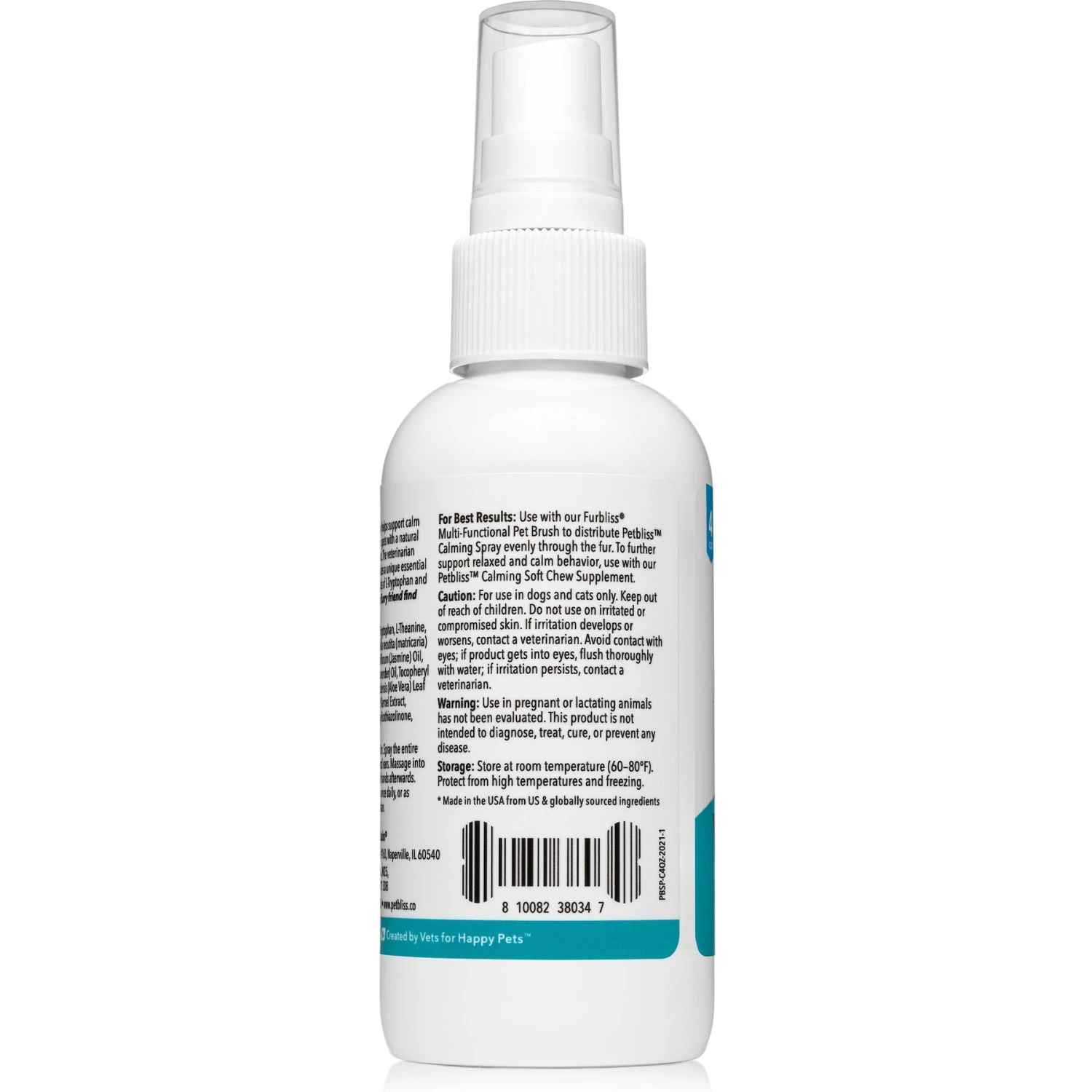 Vetnique Labs Petbliss Dog & Cat Calming Spray, 4-oz Bottle 2 Vetnique Labs Petbliss Dog & Cat Calming Spray, 4-oz Bottle - Image 2
