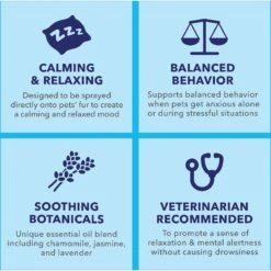 Vetnique Labs Petbliss Dog & Cat Calming Spray, 4-oz Bottle 10 Vetnique Labs Petbliss Dog & Cat Calming Spray, 4-oz Bottle -Pet Wellness 338588 PT3. AC SS1800 V1638978490