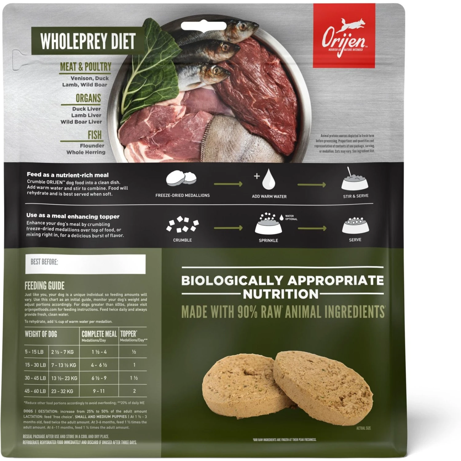 ORIJEN Original Grain-Free Freeze-Dried Dog Food & Topper & ORIJEN Tundra Grain-Free Freeze-Dried Dog Food & Topper 8 ORIJEN Original Grain-Free Freeze-Dried Dog Food & Topper & ORIJEN Tundra Grain-Free Freeze-Dried Dog Food & Topper - Image 8