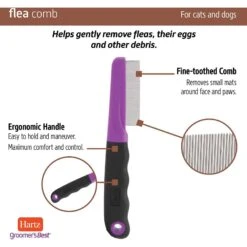 Hartz UltraGuard Rid Flea & Tick Oatmeal Dog Shampoo & Hartz Groomer's Best Flea Comb For Dogs & Cats -Pet Wellness 338723 PT8. AC SS1800 V1635915982