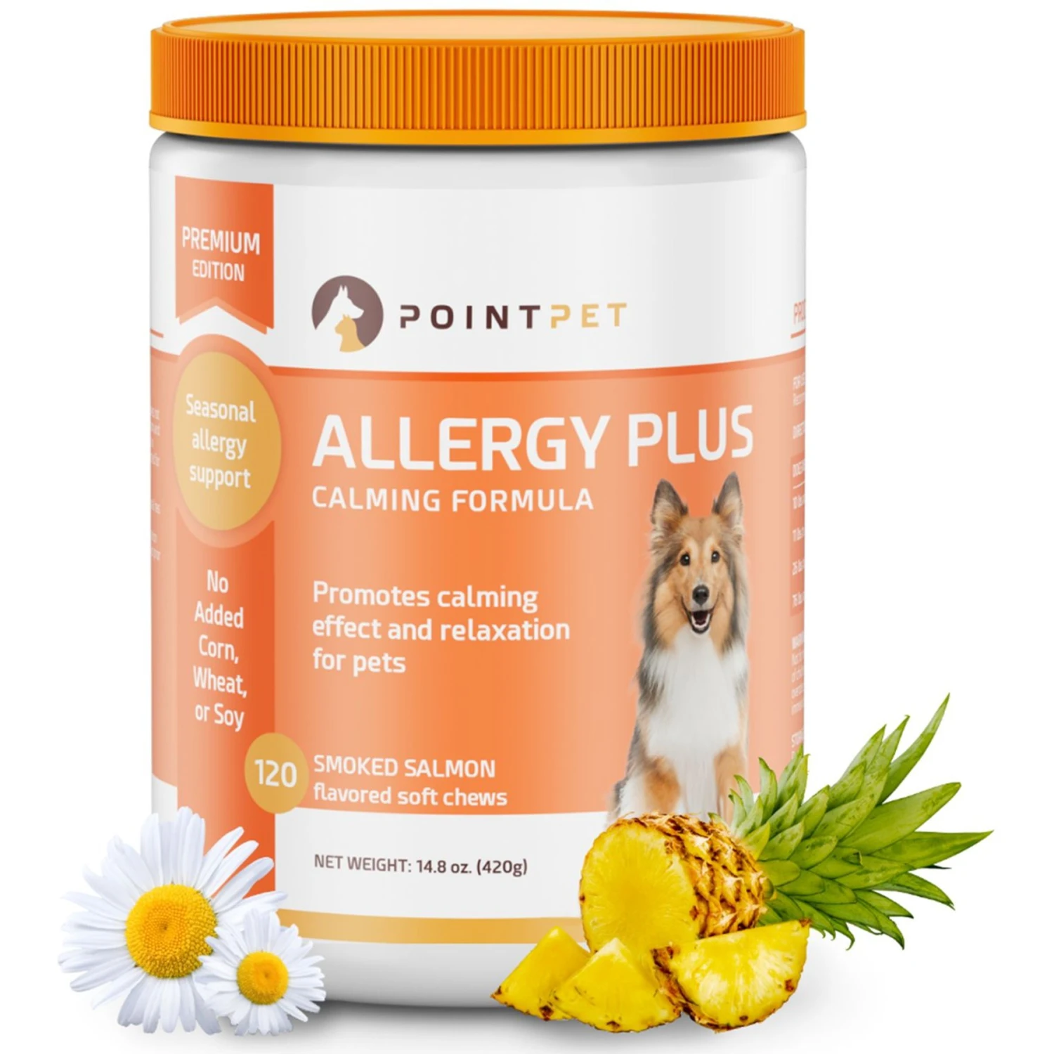 PointPet Allergy Plus Calming Smoked Salmon Flavored Seasonal Allergy Support Soft Chew Dog Supplement, 120 Count 1 PointPet Allergy Plus Calming Smoked Salmon Flavored Seasonal Allergy Support Soft Chew Dog Supplement, 120 Count