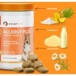 PointPet Allergy Plus Calming Smoked Salmon Flavored Seasonal Allergy Support Soft Chew Dog Supplement, 120 Count 10 PointPet Allergy Plus Calming Smoked Salmon Flavored Seasonal Allergy Support Soft Chew Dog Supplement, 120 Count -Pet Wellness 345537 PT2. AC SS1800 V1669387288