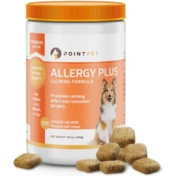 PointPet Allergy Plus Calming Smoked Salmon Flavored Seasonal Allergy Support Soft Chew Dog Supplement, 120 Count 15 PointPet Allergy Plus Calming Smoked Salmon Flavored Seasonal Allergy Support Soft Chew Dog Supplement, 120 Count -Pet Wellness 345537 PT7. AC SS1800 V1669394036