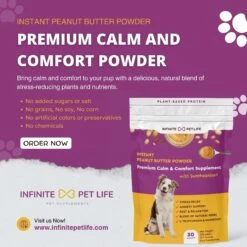 Infinite Pet Life Premium Calm & Comfort Powder Supplement For Dogs, 30 Servings -Pet Wellness 345560 PT2. AC SS1800 V1636559781