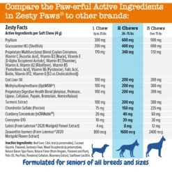Zesty Paws Senior Advanced 11-in-1 Bites Beef Flavored Soft Chews Multivitamin Supplement For Senior Dogs -Pet Wellness 346008 PT4. AC SS1800 V1700681786