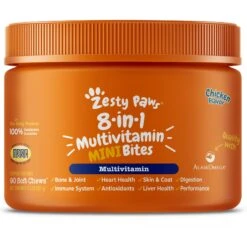 Zesty Paws 8-in-1 Mini Bites Chicken Flavored Soft Chews Multivitamin Supplement For Small Dogs