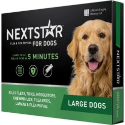 NextStar Flea & Tick Topical Treatment For Large Dogs, 45-88 Lbs