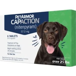 PetArmor CapAction Oral Flea Treatment For Dogs 25+ Lbs 6 Doses