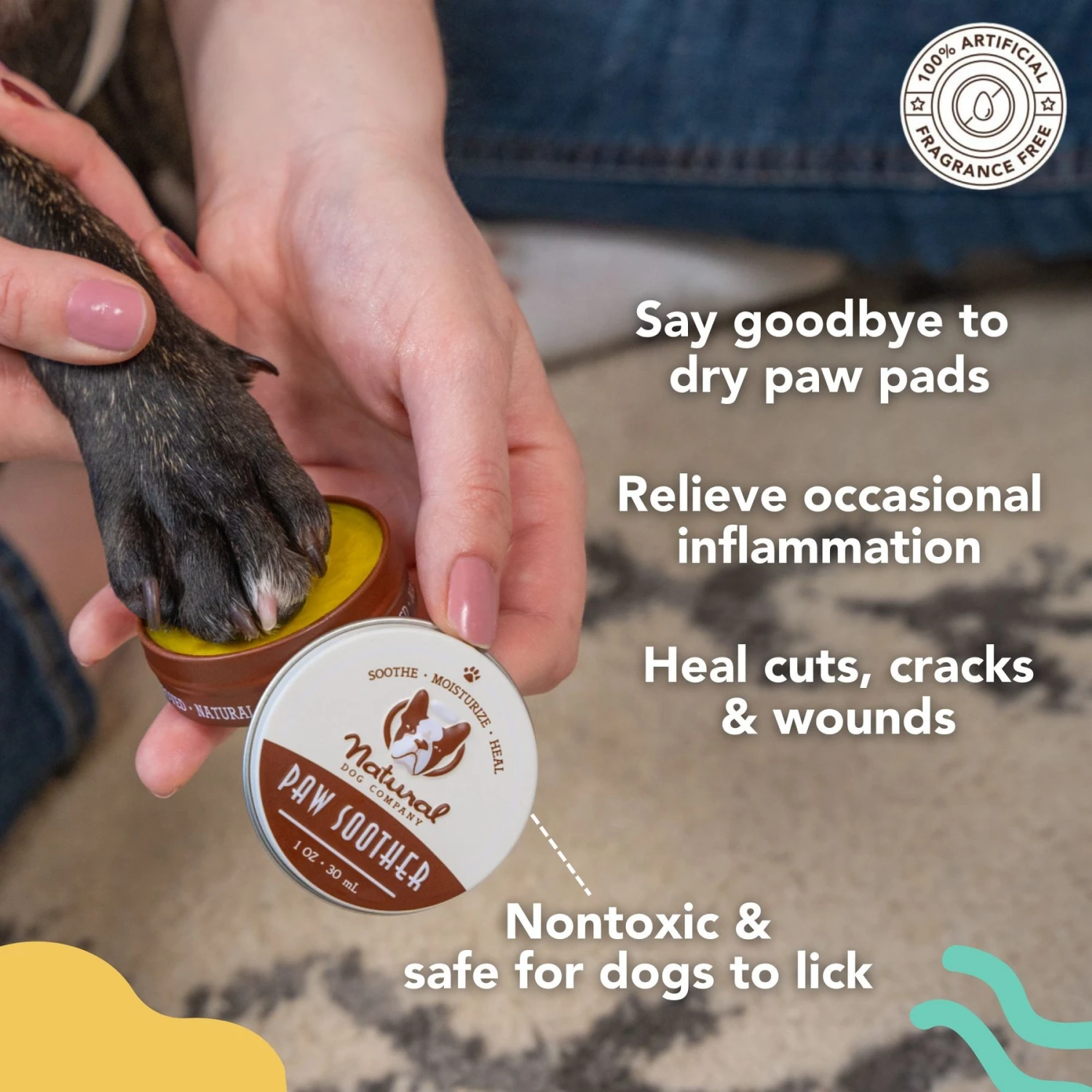 Natural Dog Company Paw Soother Dog Paw Balm 3 Natural Dog Company Paw Soother Dog Paw Balm - Image 3