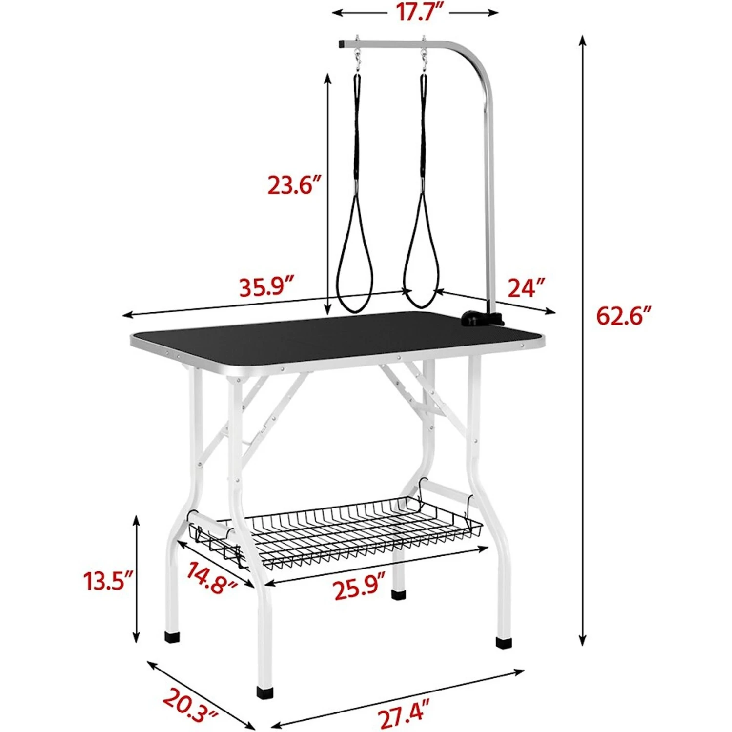 Yaheetech Folding Dog & Cat Grooming Table, Black 2 Yaheetech Folding Dog & Cat Grooming Table, Black - Image 2