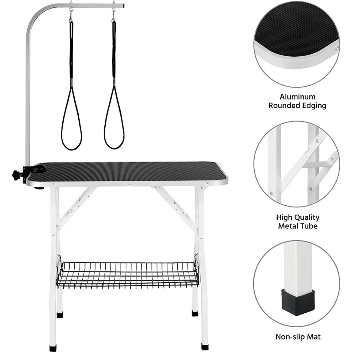 Yaheetech Folding Dog & Cat Grooming Table, Black 5 Yaheetech Folding Dog & Cat Grooming Table, Black - Image 5