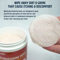 Pet MD Chlorhexidine Dog & Cat Wipes, 100 Count -Pet Wellness 347556 PT4. AC SS1800 V1659887013