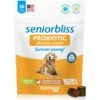 Vetnique Labs Seniorbliss Dog Probiotic Supplement Hickory Chicken & Bacon Soft Chews Digestive Supplement For Senior Dogs