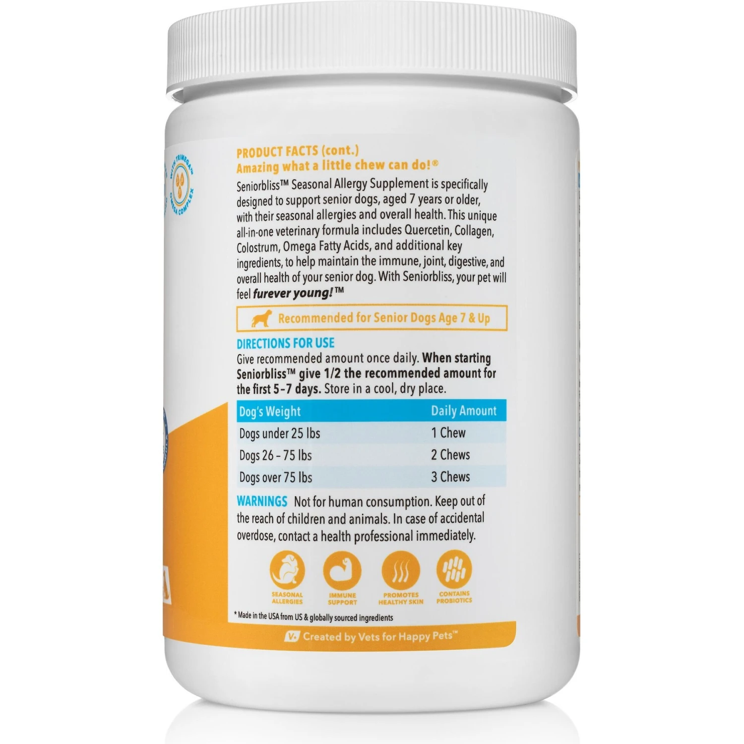 Vetnique Labs Seniorbliss Seasonal Allergy & Itch Salmon Flavored Fish Oil Soft Chews Allergy Supplement For Senior Dogs 2 Vetnique Labs Seniorbliss Seasonal Allergy & Itch Salmon Flavored Fish Oil Soft Chews Allergy Supplement For Senior Dogs - Image 2