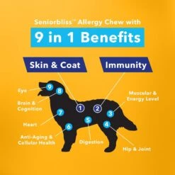 Vetnique Labs Seniorbliss Seasonal Allergy & Itch Salmon Flavored Fish Oil Soft Chews Allergy Supplement For Senior Dogs 11 Vetnique Labs Seniorbliss Seasonal Allergy & Itch Salmon Flavored Fish Oil Soft Chews Allergy Supplement For Senior Dogs -Pet Wellness 349085 PT3. AC SS1800 V1644916923