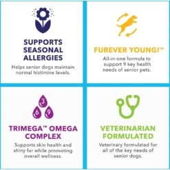 Vetnique Labs Seniorbliss Seasonal Allergy & Itch Salmon Flavored Fish Oil Soft Chews Allergy Supplement For Senior Dogs 12 Vetnique Labs Seniorbliss Seasonal Allergy & Itch Salmon Flavored Fish Oil Soft Chews Allergy Supplement For Senior Dogs -Pet Wellness 349085 PT4. AC SS1800 V1644913296