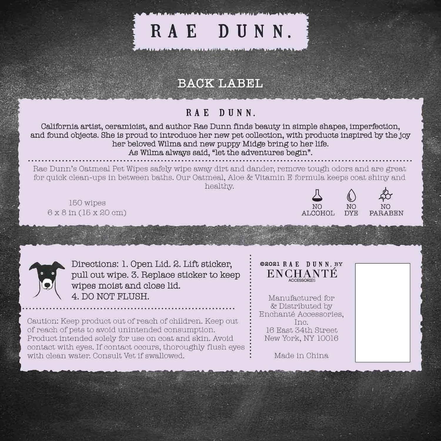 Rae Dunn CALM. Calming Dog Wipes 2 Rae Dunn CALM. Calming Dog Wipes - Image 2