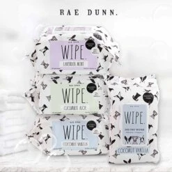 Rae Dunn WIPE. Aloe & Vitamin E Coconut Vanilla Scent Dog Wipes, 150 Count, 2 Pack -Pet Wellness 349321 PT5. AC SS1800 V1642460485