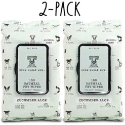 Rae Dunn Good Clean Dog. Dog Wipes, 150 Count, 2 Pack