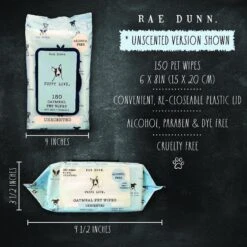 Rae Dunn Good Clean Dog. Dog Wipes, 150 Count, 2 Pack 10 Rae Dunn Good Clean Dog. Dog Wipes, 150 Count, 2 Pack -Pet Wellness 349333 PT3. AC SS1800 V1642470699