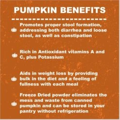 Whole Life Natural Solutions Pumpkin Powder Dog & Cat Freeze-Dried Treats, 2-oz Bag -Pet Wellness 354099 PT2. AC SS1800 V1673988234