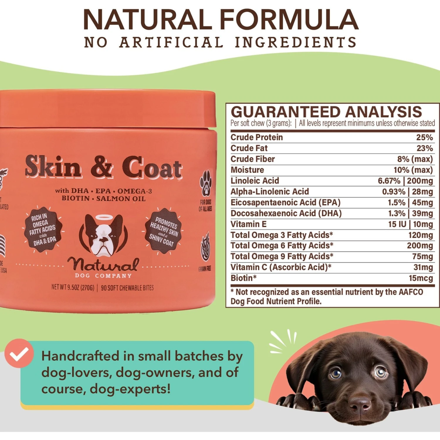 Natural Dog Company Skin & Coat Dog Supplement 8 Natural Dog Company Skin & Coat Dog Supplement - Image 8