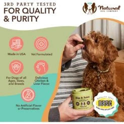 Natural Dog Company Hip & Joint Dog Supplement, 90 Count -Pet Wellness 354347 PT6. AC SS1800 V1701882319