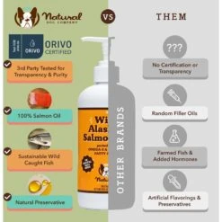 Natural Dog Company Wild Alaskan Salmon Oil Liquid Skin & Coat Supplement For Dogs -Pet Wellness 354351 PT3. AC SS1800 V1701881405